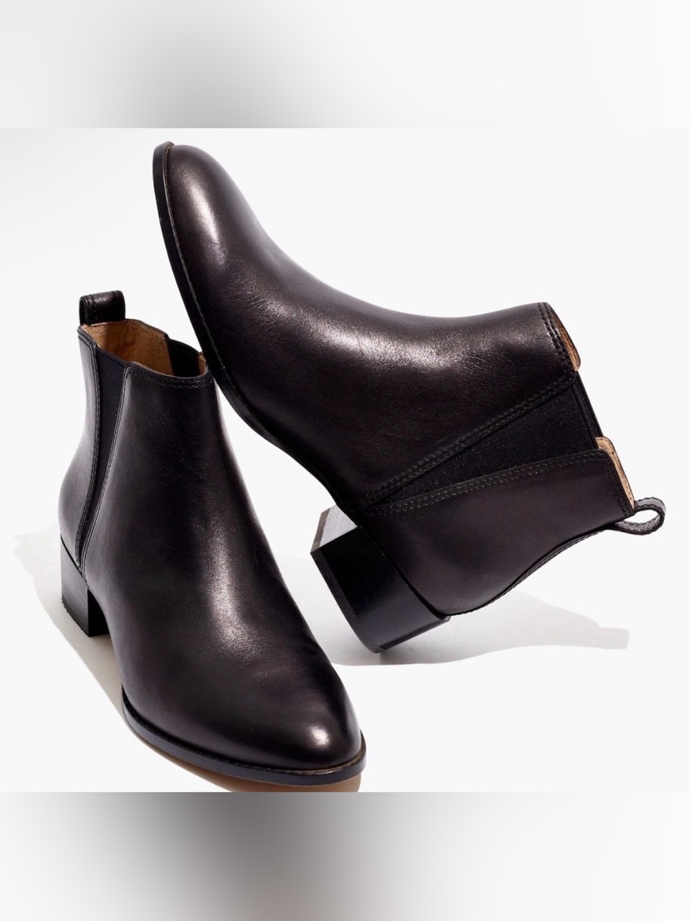 Women’s Black Leather Chelsea Boots